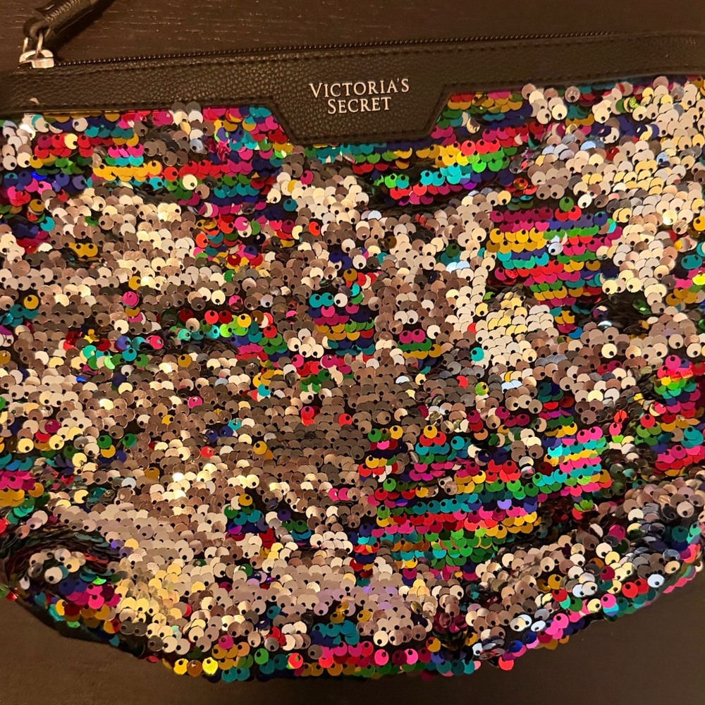 Victoria's Secret Colorful Sequin Cosmetic Bag